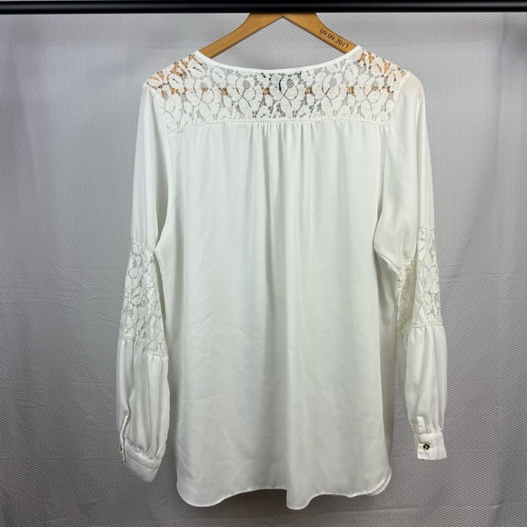 Zac & Rachel White Sheer Lace Blouse size XL - Picture 5 of 7